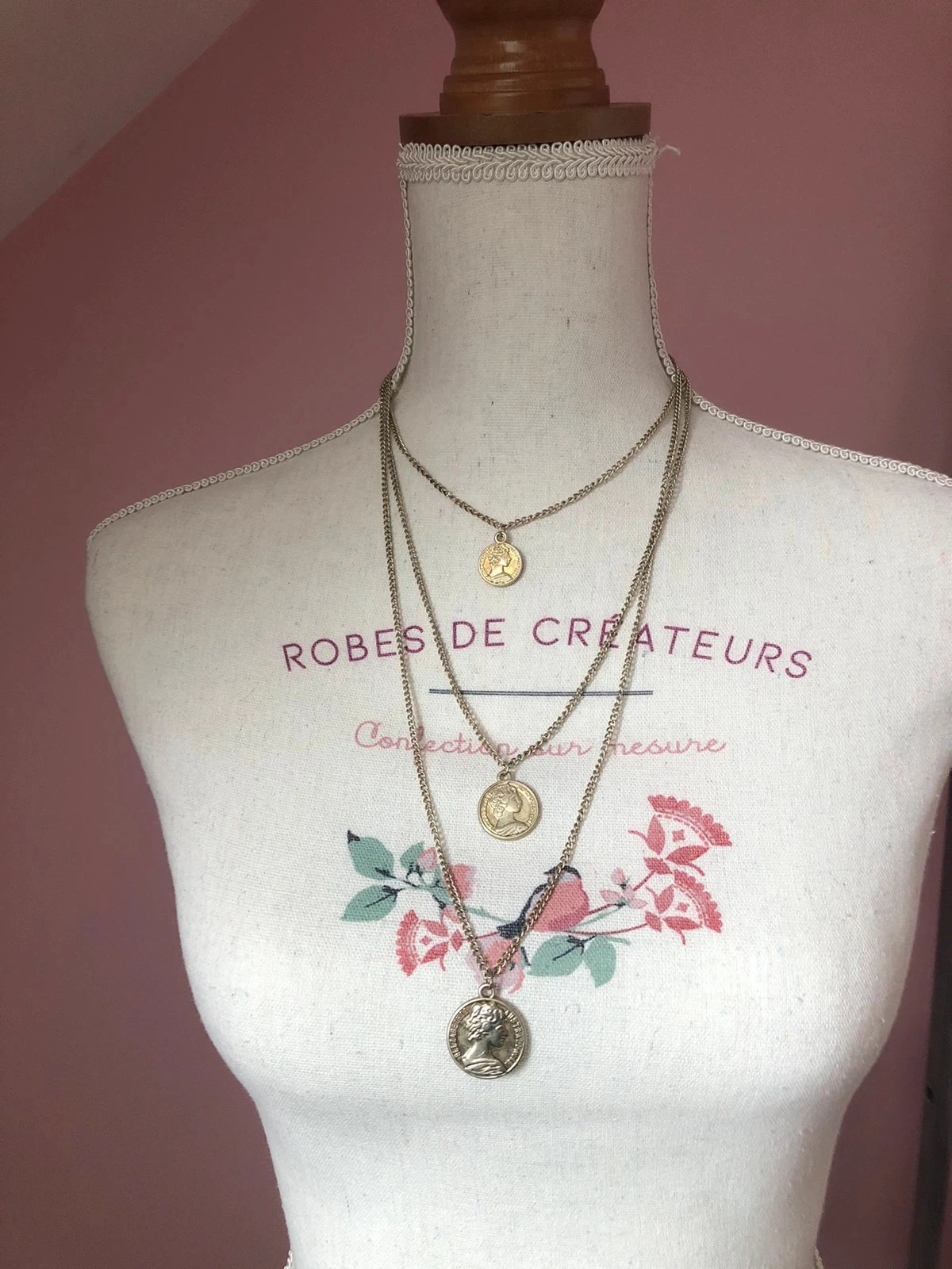 Collier 3 rangs vintage